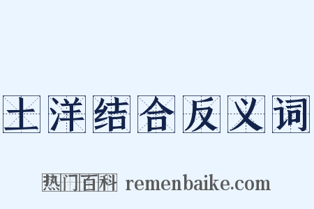 土洋结合反义词是什么意思的图片